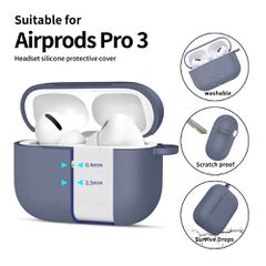 Tech-Protect Silicone Hook Case for AirPods Pro - Blue-thumb-3
