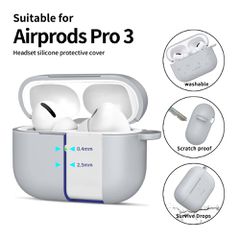Tech-Protect Silicone Hook Case for AirPods Pro - Gray-thumb-3