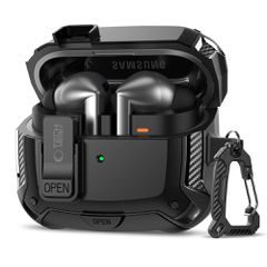 Tech-Protect Silicone Hook Case for Samsung Galaxy Buds 3 / 3 FE / 3 Pro - Black