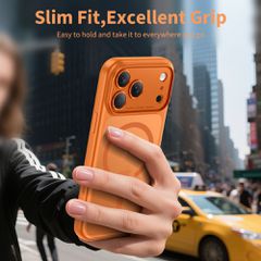 Tech-Protect Magpeak Magsafe CC Case for iPhone 17 Pro Max - Matte Orange-thumb-4