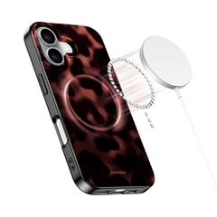Tech-Protect Lamano MagSafe case for iPhone 16 - black and red-thumb-4