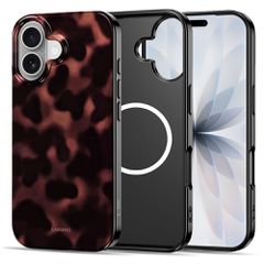 Tech-Protect Lamano MagSafe case for iPhone 16 - black and red-thumb-2