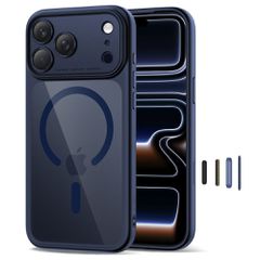 Tech-Protect Magpeak Magsafe CC Case for iPhone 17 Pro - Clear Navy Blue-thumb-1