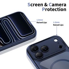Tech-Protect Magpeak Magsafe CC Case for iPhone 17 Pro - Clear Navy Blue-thumb-3