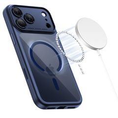 Tech-Protect Magpeak Magsafe CC Case for iPhone 17 Pro - Clear Navy Blue-thumb-2