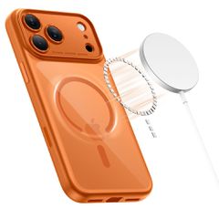 Tech-Protect Magpeak Magsafe CC Case for iPhone 17 Pro - Transparent Orange-thumb-2