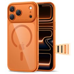 Tech-Protect Magpeak Magsafe CC Case for iPhone 17 Pro Max - Transparent Orange-thumb-0