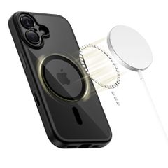 Tech-Protect Magpeak Magsafe CC Case for iPhone 17 - Clear Black-thumb-2