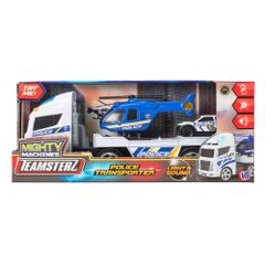 Teamsterz - Mighty Machines Small Light and Sound Police Heli Transporter / Toys