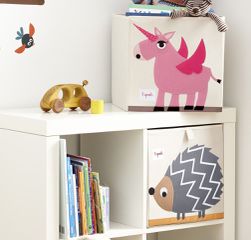 3 Sprouts - Storage Box - Pink Unicorn-thumb-1