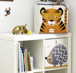 3 Sprouts - Storage Box - Gray hedgehog-thumb-3