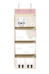 3 Sprouts - Hanging Wall Organizer - White Llama / Baby and Children