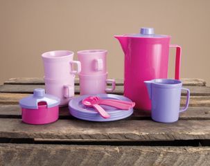 Dantoy - Coffee set, Pink (4396)-thumb-2