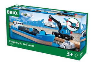 BRIO - Freight Ship and Crane (33534)-thumb-2