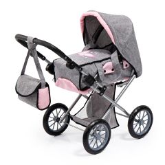 Bayer - Dolls Pram - City Star - Grey (13633AA) / Toys