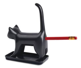 Winkee - Pencil sharpener - Sharp end Cat Black with sound - Black-thumb-1