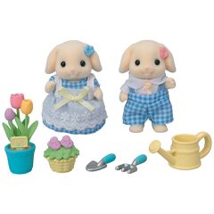 Sylvanian Families - Flower Garden Set - Flora Rabbit Brother & Sister (5736) / Toys