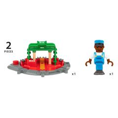 BRIO - Turntable and Figure (33476)-thumb-3