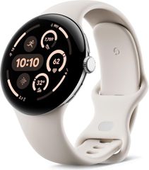 Google - Pixel Watch 3 45mm Bluetooth Silver / Porcelain / Electronics