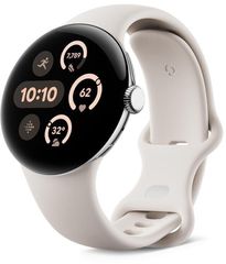 Google - Pixel Watch 3 41mm 4G Polished Silver/Porcelain / Electronics