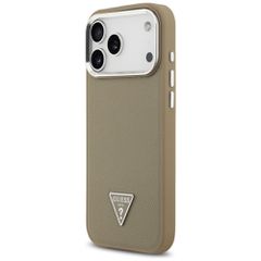 Guess Grained Triangle Logo MagSafe case for iPhone 17 Pro Max - brown-thumb-1