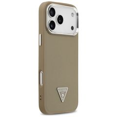 Guess Grained Triangle Logo MagSafe case for iPhone 17 Pro Max - brown-thumb-3