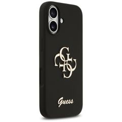 Guess Silicone Big 4G Script Case for iPhone 17 - Black-thumb-3