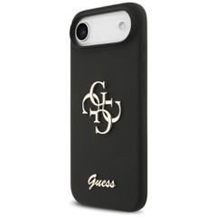 Guess Silicone Big 4G Script case for iPhone Air - black-thumb-1