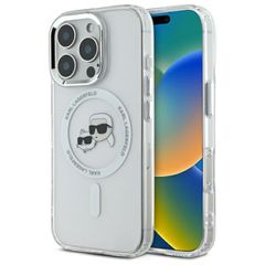 Karl Lagerfeld IML Metal Karl Head MagSafe Case for iPhone 16 Pro - White