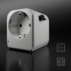 SBS universal travel adapter - EU 2xUSB-A - white-thumb-3