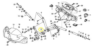 Βάση Τιμονιού Honda ANF.125 Innova i 2007-2012 53120KTMD20
