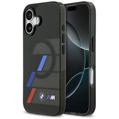 BMW M IML Metal Buttons Tricolor Lines MagSafe Case for iPhone 17 - Black