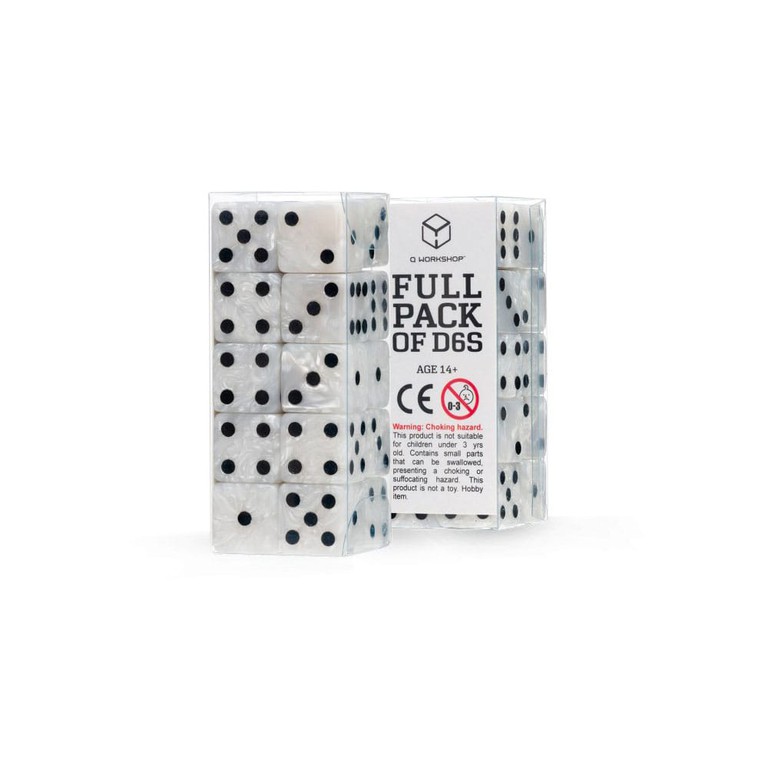 Q Workshop Dice Set Full Pack D6 Pearl (20)