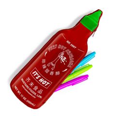 Mustard - Sriracha Pencil Case - Red - 8 inches height x 3 inches diameter / Gadgets