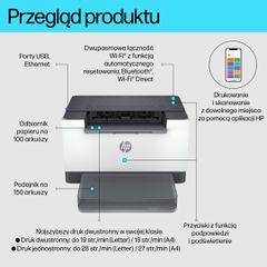 HP LaserJet M207dw Wireless Black and white Printer, Duplex-thumb-2
