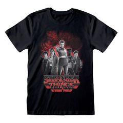 Stranger Things T-Shirt Group with Vecna behind Balck and White Size M