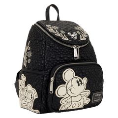 DISNEY - Mickey & Friends "Sketched" - Mini Backpack LoungeFly-thumb-2