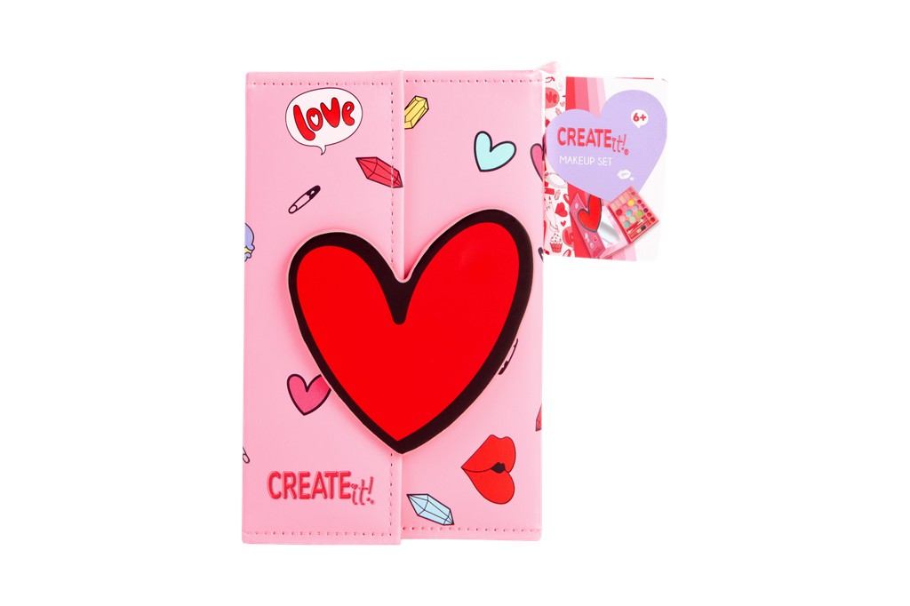Create It! - Makeup Book Magnet Closure Heart (884526)
