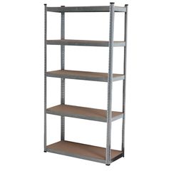 BORMANN Elite BSR2100 Ραφιέρα Γαλβανιζέ με 5 Ράφια MDF Μ100xΠ45xΥ190cm, 175Kg/ΡΑΦΙ