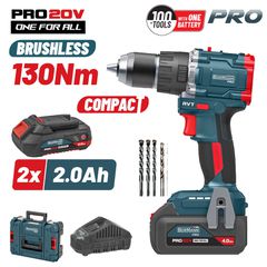 BORMANN Pro BBP5451X44CA Δραπαν/βιδο Κρουστικό 20V, 2x4Ah, Li-Ion, Compact,2 Ταχύτητες & Βαλίτσα