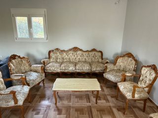 Σκαλιστό Vintage Σαλόνι από μασίφ ξύλο