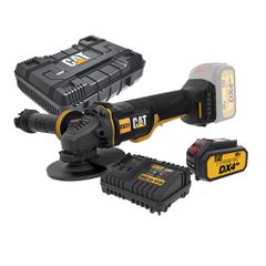 CAT Combo-12 Γωνιακός τροχός μπαταρίας 125mm DX314B + κασετίνα -50% + δώρο μπαταρία 4.0ah DXB4 + δώρο φορτιστή DXC4