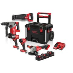 Σετ 5 εργαλείων σε Packout και 3x5Ah μπαταρίες Milwaukee black friday combo