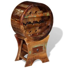 Ραφιέρα/Σταντ Κρασιών για 10 Φιάλες από Μασίφ Ανακυκλωμένο Ξύλο 243973