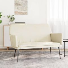 Πάγκος Κρεμ 108x79x79 εκ. Βελούδινος 351390