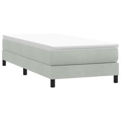 Box Spring Κρεβάτι χωρίς στρώμα ανοιχτό γκρι 90x210cm Βελούδινο 3315807