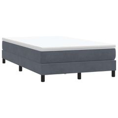 Box Spring Κρεβάτι χωρίς στρώμα Σκούρο γκρι Βελούδινο 3315820