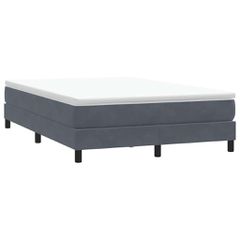Box Spring Κρεβάτι χωρίς στρώμα Σκούρο γκρι Βελούδινο 3315826