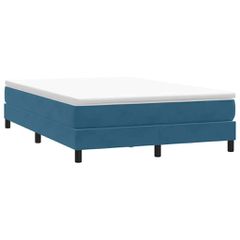Box Spring Κρεβάτι χωρίς στρώμα Σκούρο μπλε Βελούδινο 3315829