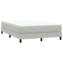 Box Spring Κρεβάτι χωρίς στρώμα ανοιχτό γκρι Βελούδινο 3315831